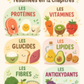 Tableau illustrant les 12 bases d'une alimentation saine