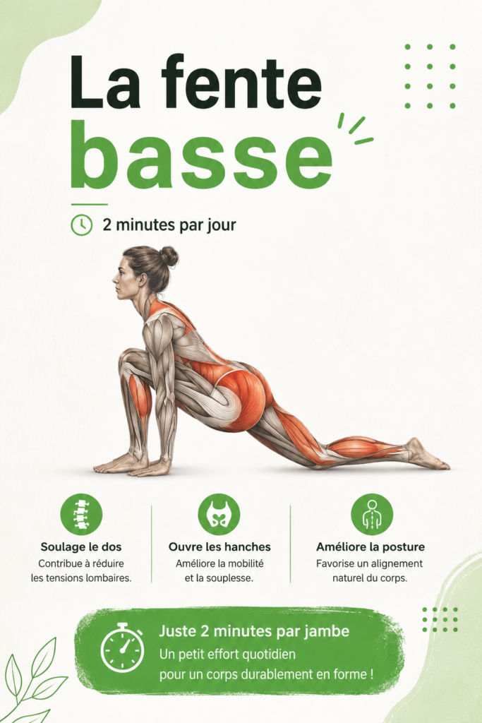 Femme réalisant des fentes basses dans un parc, illustrant un exercice de renforcement musculaire