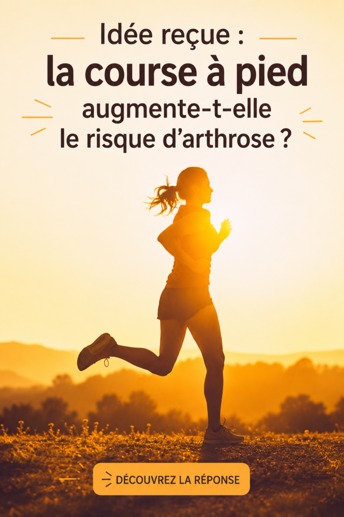 Femme courant dans un parc, illustrant les bienfaits et les mythes autour de la course à pied et de l'arthrose.