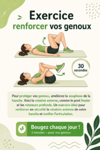 femme pratiquant des exercices pour renforcer ses genoux