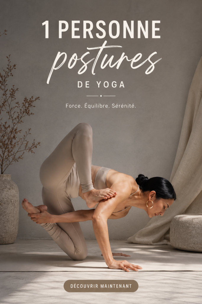 Image représentant des poses de yoga sereines à pratiquer seule