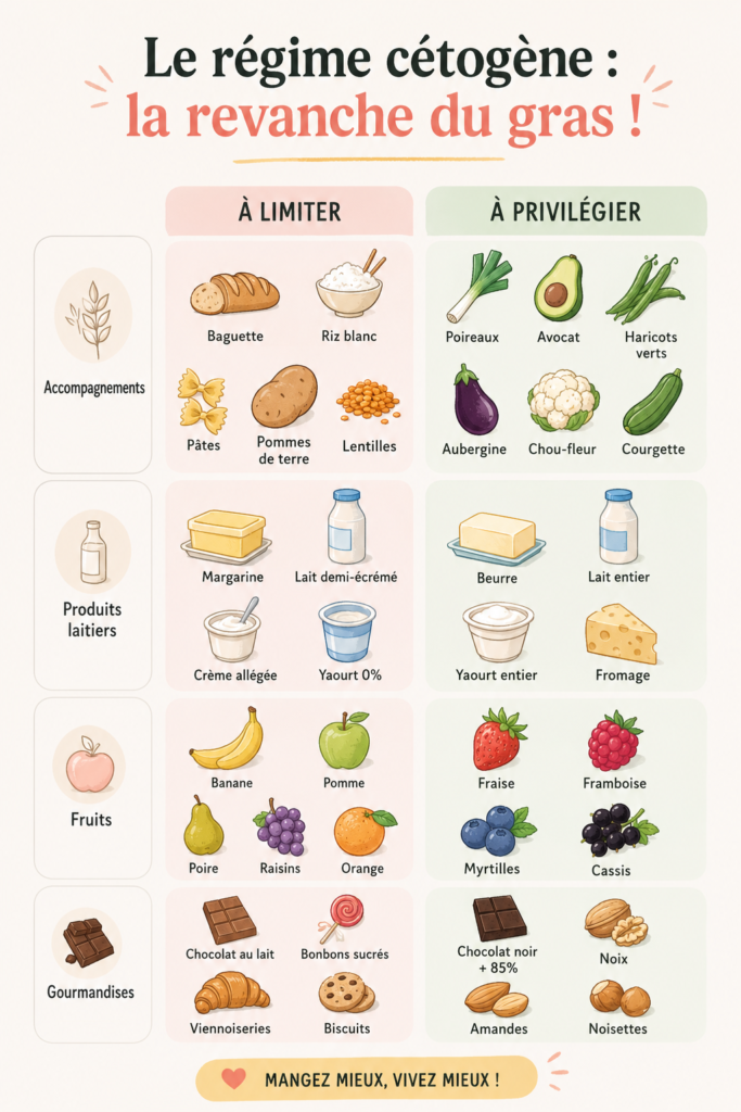 Une sélection de plats cétogènes colorés et appétissants.