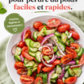 Salades légères et colorées prêtes à être dégustées pour un repas sain.