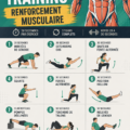 Femme en train de faire un exercice de circuit training à la maison, renforçant son corps et améliorant sa condition physique.