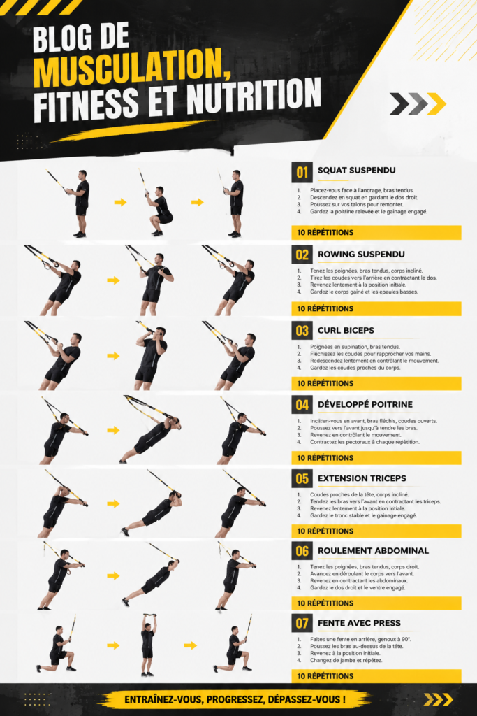 Un ordinateur portable affichant un blog de fitness et de nutrition