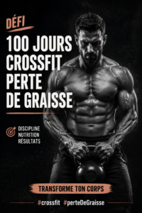 Femme s'entraînant dans une salle de gym suivant un programme CrossFit pour perdre du poids en 100 jours.