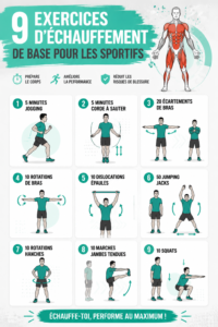 Femme s'échauffant avant une séance de sport avec des exercices adaptés