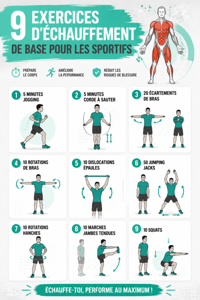 Femme s'échauffant avant une séance de sport avec des exercices adaptés