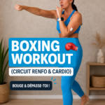 Femme s'entraînant au circuit de boxe dans un environnement dynamique