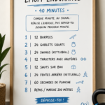 Femme en train de réaliser un entraînement EMOM de 40 minutes