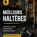 Femme en train de faire un entraînement CrossFit à domicile avec des haltères.