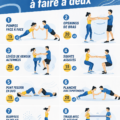 Un couple s'amusant à faire des exercices de fitness ensemble dans un parc.