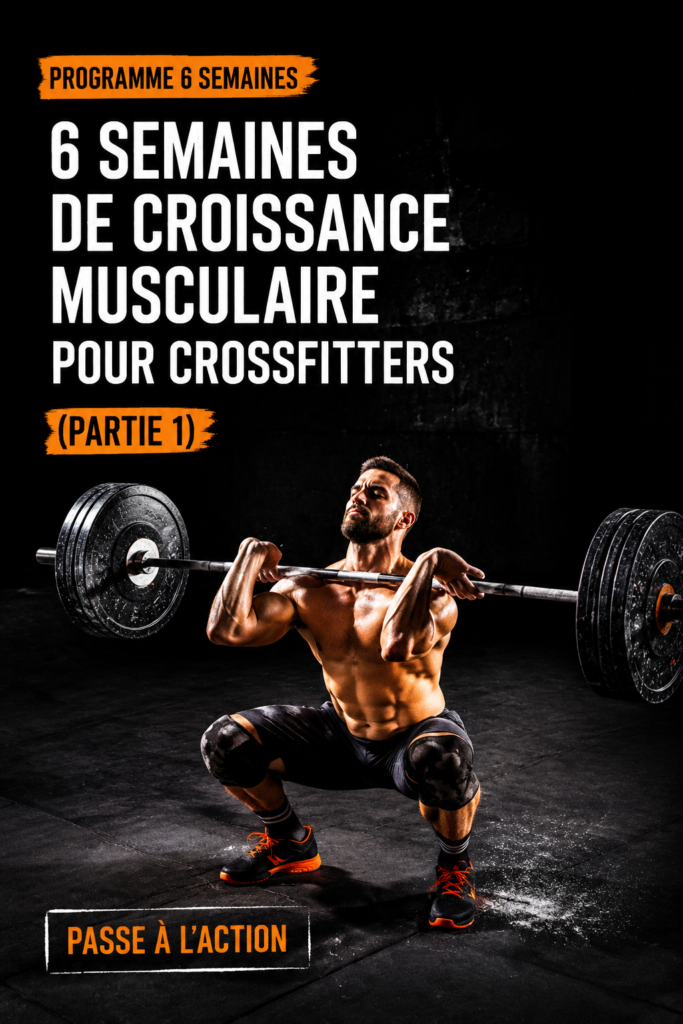 Illustration d'une femme s'entraînant au CrossFit avec des poids.