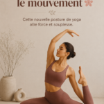 Une femme pratiquant une nouvelle posture de yoga en pleine nature, symbolisant force et flexibilité.