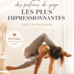 Femme pratiquant une posture de yoga impressionnante sur la plage