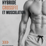 Femme s'entraînant avec des poids et faisant des exercices de CrossFit dans une salle de sport.