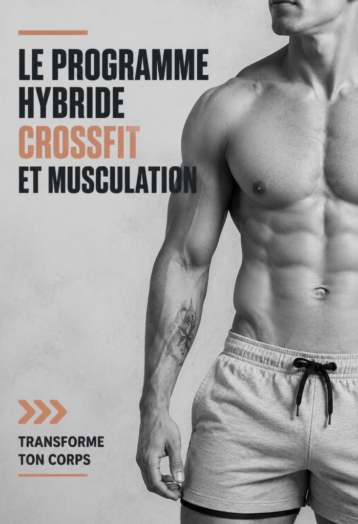 Femme s'entraînant avec des poids et faisant des exercices de CrossFit dans une salle de sport.