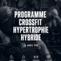 Illustration d'un programme d'entraînement hybride pour le CrossFit, incluant des femmes en pleine séance d'exercice.