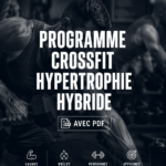 Illustration d'un programme d'entraînement hybride pour le CrossFit, incluant des femmes en pleine séance d'exercice.