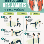Femme faisant des exercices de renforcement musculaire des jambes sans matériel dans son salon