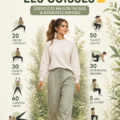 Femme en train de faire des exercices pour tonifier ses cuisses à la maison