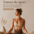 Femme en tenue de yoga apaisante pratiquant une posture sur un tapis