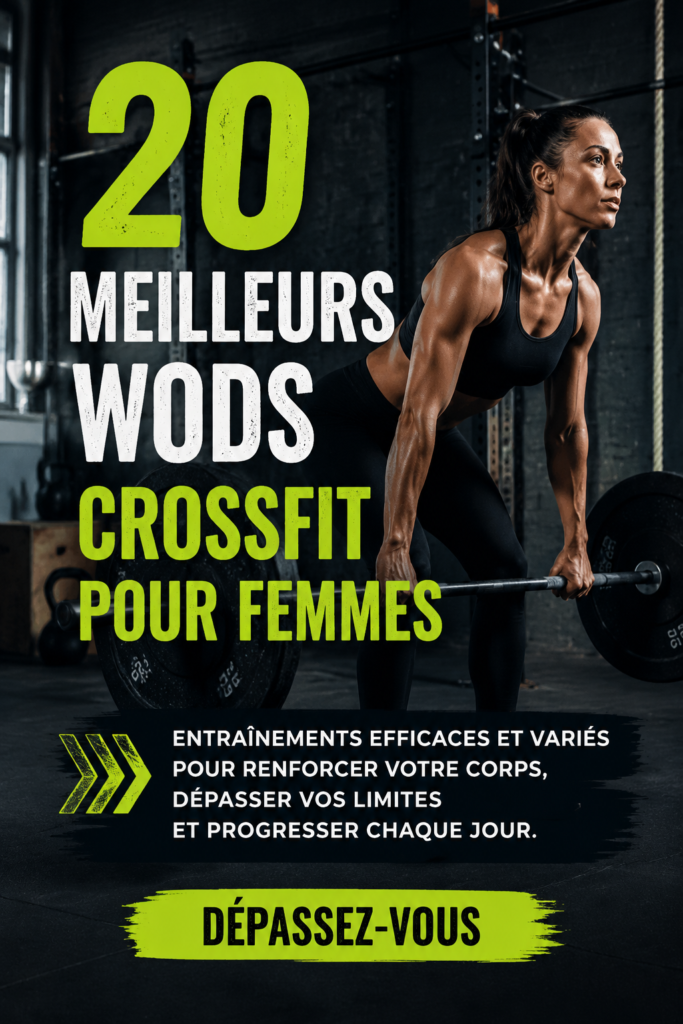 Femme réalisant un entraînement de CrossFit avec un poids
