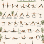 Femme pratiquant le yoga du soir dans un environnement calme et apaisant.