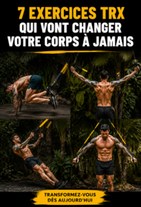 Femme utilisant un TRX pour un exercice de renforcement musculaire.