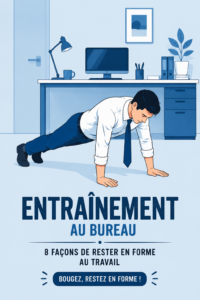 Femme au bureau en train de faire des exercices simples pour rester active