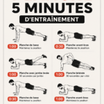 Une femme en tenue de sport effectuant un exercice de planche sur un tapis