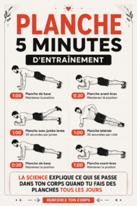 Une femme en tenue de sport effectuant un exercice de planche sur un tapis