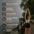Femme faisant des exercices de cardio à la maison