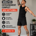 Femmes s'entraînant avec un kettlebell à la maison, séance de fitness