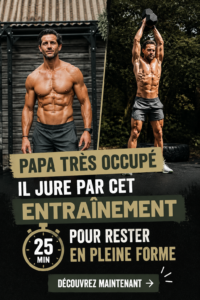 Femme faisant un entraînement rapide de 25 minutes à la maison.