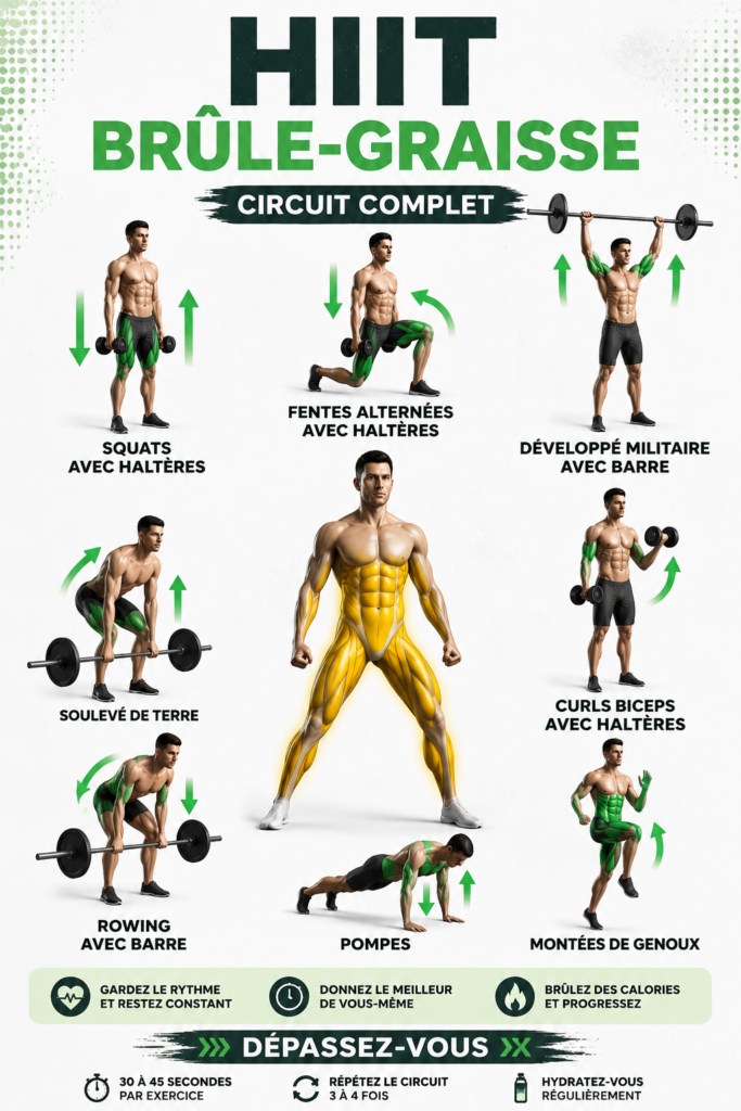 Femme en train de réaliser des exercices HIIT à la maison