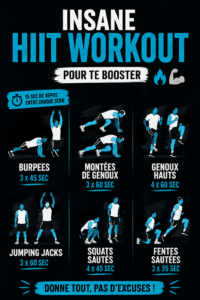 Femme motivée pratiquant un entraînement HIIT énergisant avec des haltères