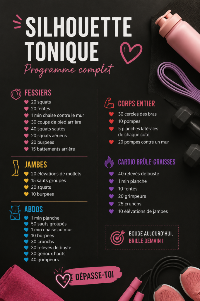 Femme souriante en pleine séance de workout Slim Thick.