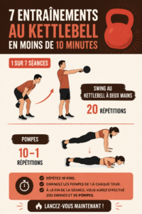 Femme réalisant un kettlebell swing dans une salle de sport