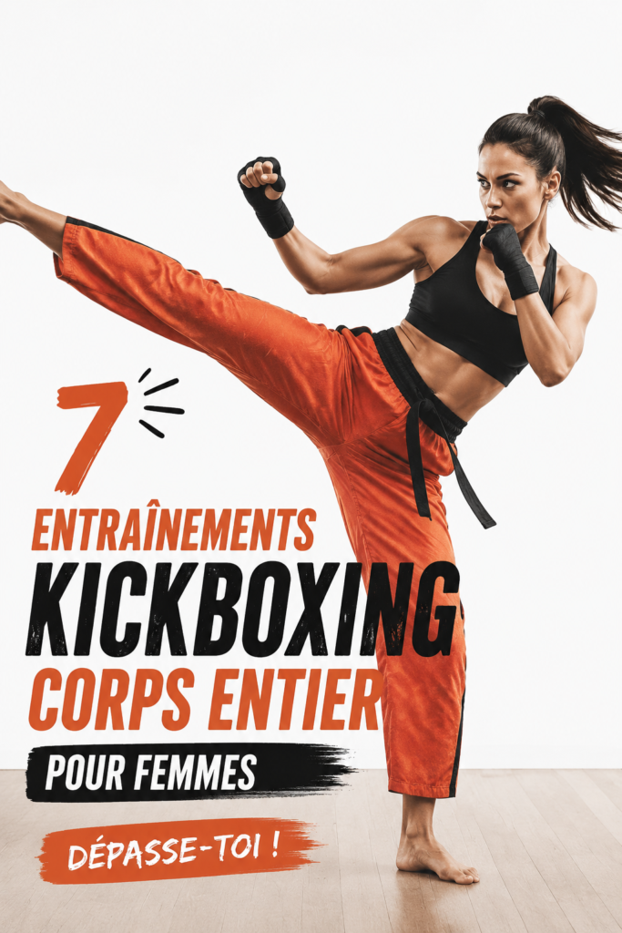 Entraînement de kickboxing féminin dans un gymnase.