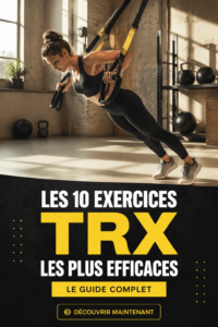 Femme effectuant un exercice de TRX en extérieur pendant un entraînement fitness