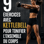 Femme en train de réaliser un exercice avec un kettlebell dans un parc