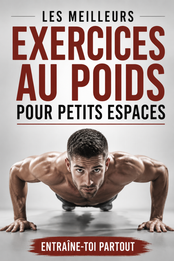 Femme s'entraînant dans un petit espace avec des exercices au poids du corps
