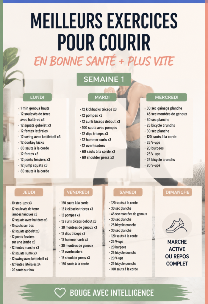 Femme courant sur un sentier, réalisant des exercices de vitesse