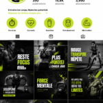 Pack de modèles de fitness sur Canva avec designs colorés