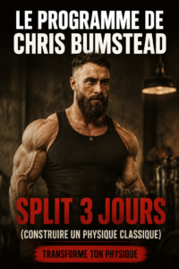 Femme s'entraînant avec des haltères selon le programme de Chris Bumstead