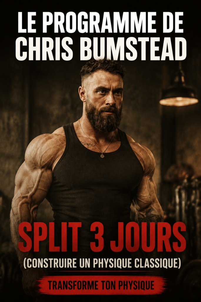 Femme s'entraînant avec des haltères selon le programme de Chris Bumstead