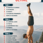 Femme réalisant un entraînement HIIT à la maison avec motivation.
