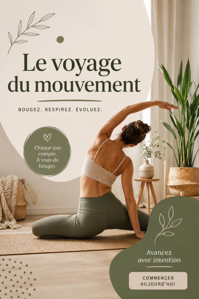 Femme s'épanouissant en plein air à travers le mouvement