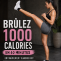 Femme s'entraînant à domicile avec un workout HIIT